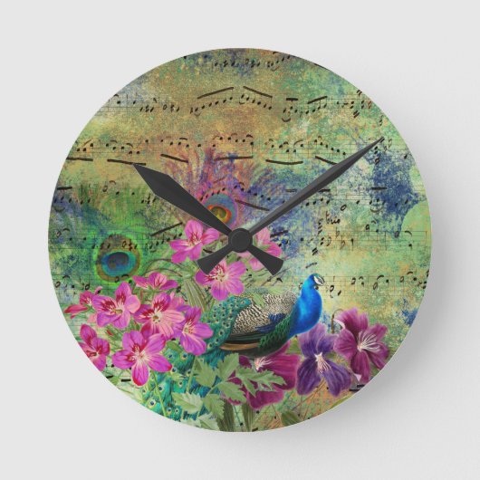 Horloge Ronde Peacock French Antique Look (Recto)