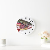 Horloge Ronde Pêche à la truite arc-en-ciel (Maison)