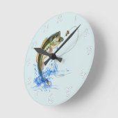Horloge Ronde Pêche aux arcs de Largemouth (Angle)