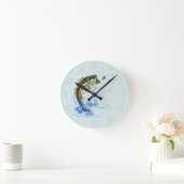 Horloge Ronde Pêche aux arcs de Largemouth (Maison)