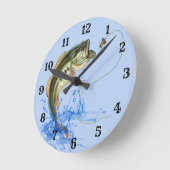 Horloge Ronde Pêche de fond à large bande (Angle)