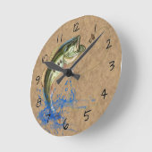 Horloge Ronde Pêche de fond à large bande (Angle)