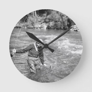 Horloge Ronde Pêche d'homme