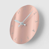 Horloge Ronde Pêche minimale d'en cuivre de rose de rose de (Angle)