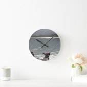 Horloge Ronde Pêche terminée Pas De Travail Aujourd'Hui (Maison)