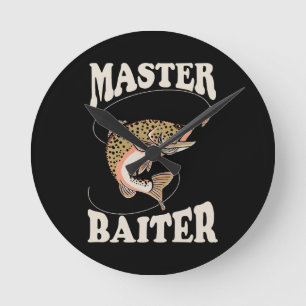 Horloge Ronde Pêcheur d'appât Maître