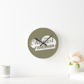 Horloge Ronde Pêcheur le plus Okayest dans le monde (Maison)