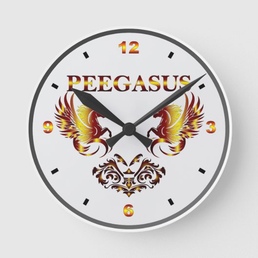 Horloge Ronde PEEGASUS of Clock (Recto)