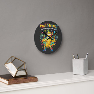 Horloge Ronde Peel Strong ! – Motivation pour salle de sport à l