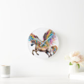 Horloge Ronde Pégase coloré (Maison)