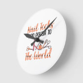 Horloge Ronde Peindre des ongles de doigts (Angle)