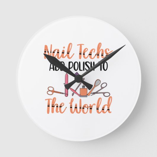 Horloge Ronde Peindre des ongles de doigts (Recto)