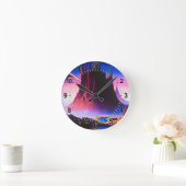 Horloge Ronde Peinture à l'huile Dream World (Maison)