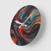 Horloge Ronde peinture Abstraite (Angle)
