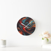 Horloge Ronde peinture Abstraite (Maison)