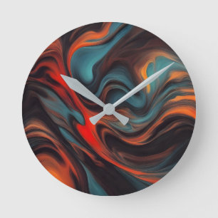 Horloge Ronde peinture Abstraite