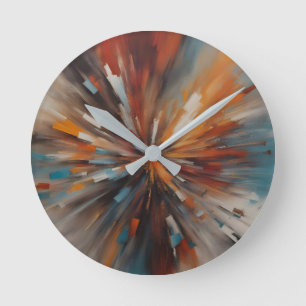 Horloge Ronde peinture Abstraite