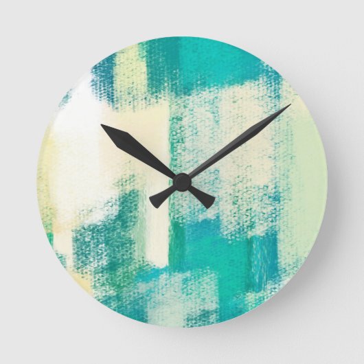 Horloge Ronde Peinture Abstraite| Couleurs dynamiques (Recto)
