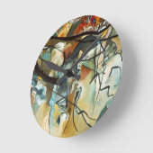 Horloge Ronde Peinture abstraite de la composition V en (Angle)