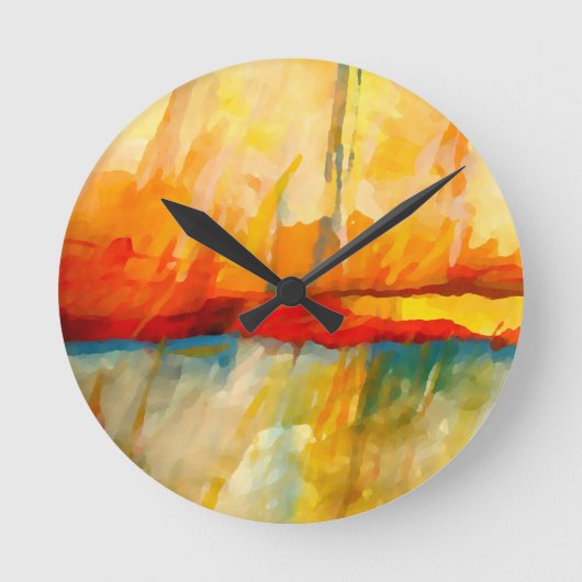 Horloge Ronde Peinture Abstraite moderne (Recto)