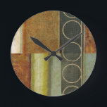Horloge Ronde Peinture Abstraite multitexturée par Vision Studio<br><div class="desc">Originaire de Vision Studio, cette peinture abstraite a une allure multi-texturée grâce aux différents motifs utilisés pour la créer. Ce morceau a beaucoup de cours. Laissez-le apporter un peu de vie à votre mur !</div>