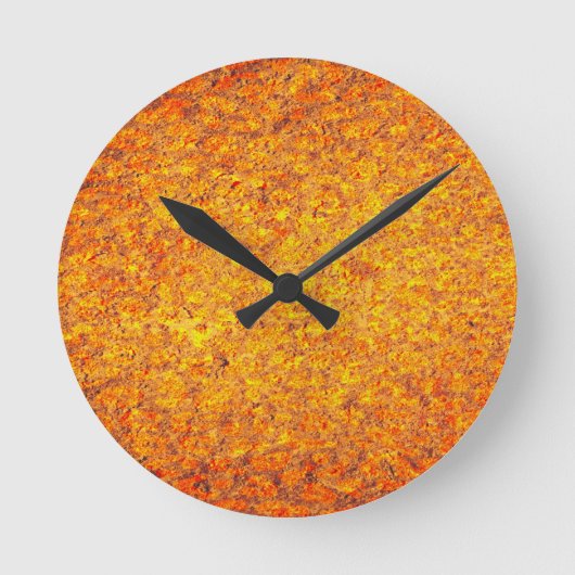 Horloge Ronde Peinture Abstraite orange (Recto)