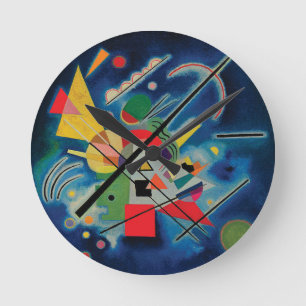 Horloge Ronde Peinture bleue par Wassily Kandinsky