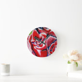 Horloge Ronde Peinture d'aquarelle rose Roses (Maison)