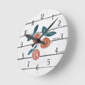 Horloge Ronde Peinture de bracelets rustiques Décor de ferme (Angle)