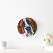 Horloge Ronde Peinture de chien de St Bernard (Maison)