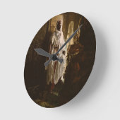 Horloge Ronde Peinture en chef maure africaine Portrait (Angle)