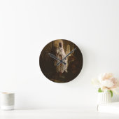 Horloge Ronde Peinture en chef maure africaine Portrait (Maison)