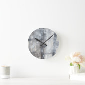 Horloge Ronde Peinture gris contemporaine (Maison)