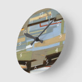 Horloge Ronde Peinture libre moderne d'expression par le Normand (Angle)