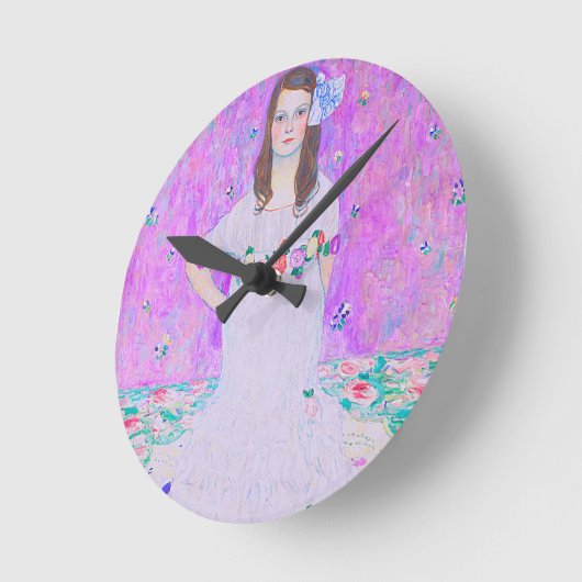 Horloge Ronde Peinture Mäda Primavesi de Gustav Klimt (Angle)