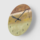 Horloge Ronde Peinture moderne dans les tons de terre par Norman (Angle)