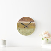 Horloge Ronde Peinture moderne dans les tons de terre par Norman (Maison)