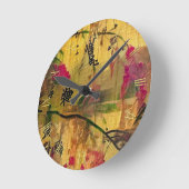 Horloge Ronde Peinture orientale. style japonais (Angle)