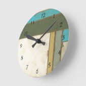 Horloge Ronde Peinture patinée de panneau par Jennifer (Angle)