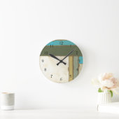 Horloge Ronde Peinture patinée de panneau par Jennifer (Maison)