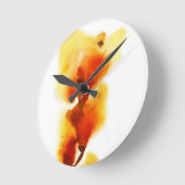 Horloge Ronde Peintures florales abstraites 2 d'aquarelle (Angle)