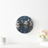 Horloge Ronde Pelican Bird Swimming Wildlife Animal Wall Clock (Maison)