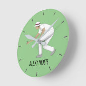 Horloge Ronde Pelouse Bowls (Angle)