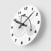 Horloge Ronde Penny Farthing Bicycle (Angle)