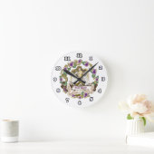 Horloge Ronde Pensée Ange (Maison)