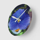 Horloge Ronde pensée bleue (Angle)