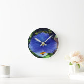 Horloge Ronde pensée bleue (Maison)