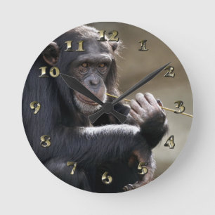 Horloge Ronde Pensez À Monkeying Autour