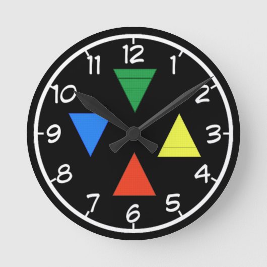 Horloge Ronde Pentacle élémentaire (Recto)