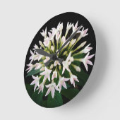 Horloge Ronde Pentas blancs (Angle)